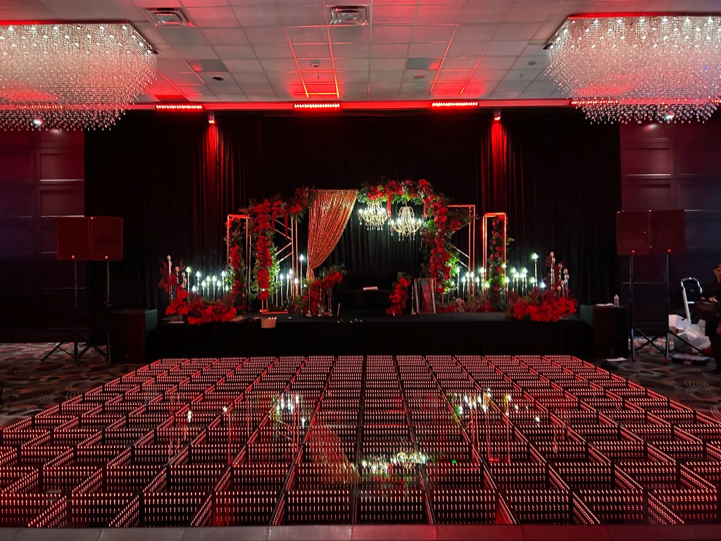 Radiate Staging Decor and LED Dance Floor Aria Banquet Hall Surrey