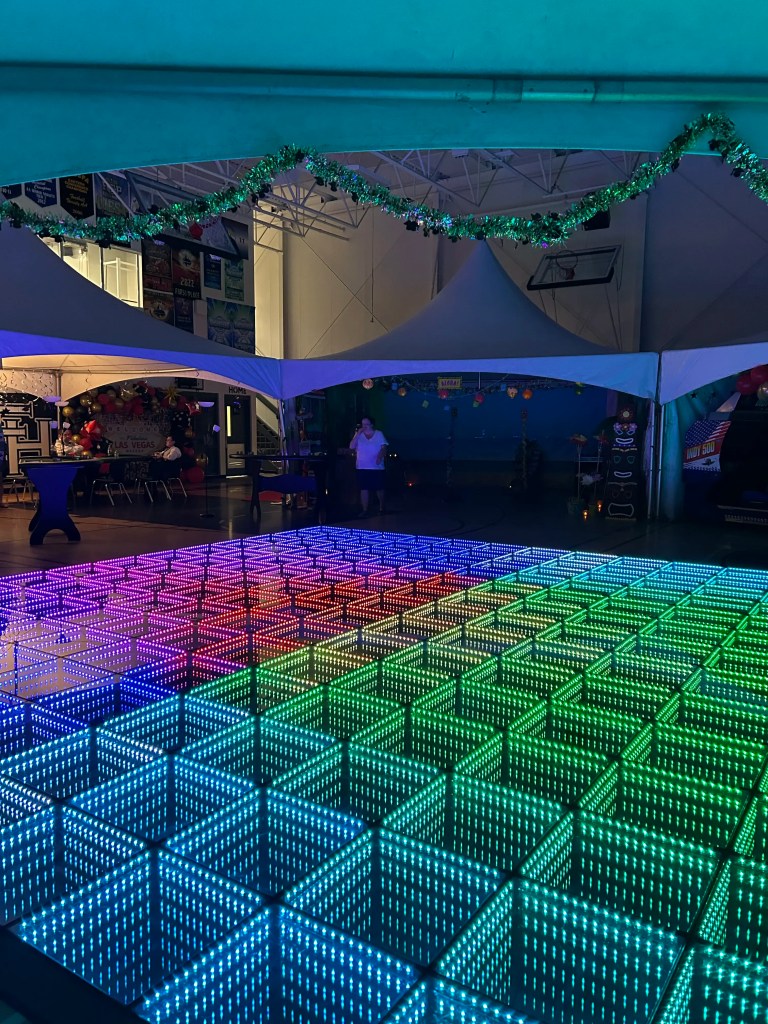Radiate Staging LED Dance Floor event rental surrey school